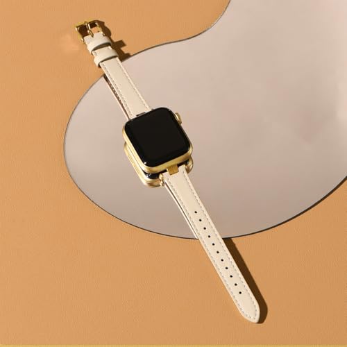 STIROLL Elegant Thin Leather Band Compatible with Apple Watch Bands Women by STIROLL - Used condition - Image 3