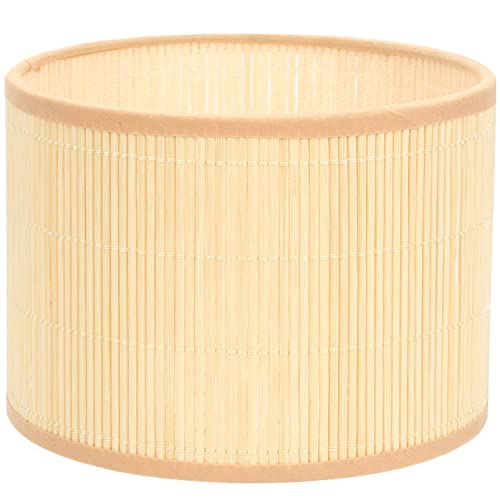 Image of Zerodeko Drum Lamp Shade Elegant Weave Design for Table and Floor Lamps Compatible Decor Accent for Living Room and Bedroom Lighting