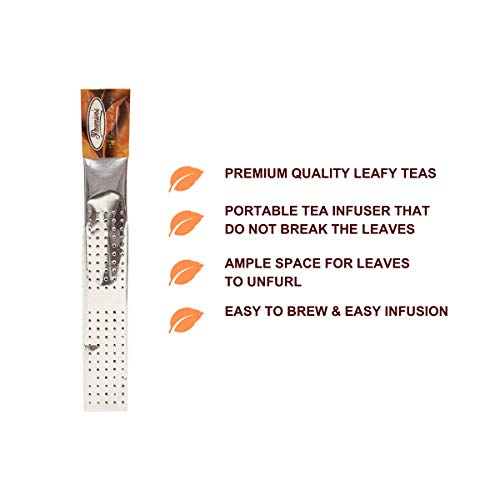 Image of Premiers Masala Chai Flavoured Tea, Traditional Indian Spiced Black, Magic Tea Wands Stick Infuser, 12 Wand Infusers, 30 g, Rich & Nostalgic Taste, White Box