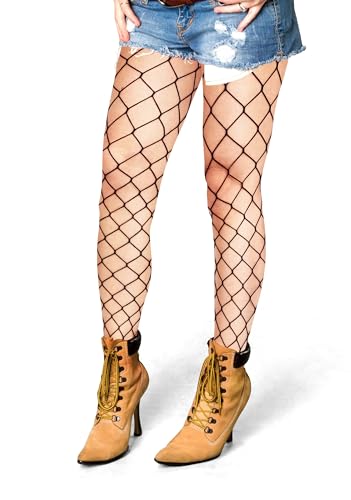 Image of Violet Mist 2 Pack Womens High Waist Fishnet Tights Large Net Fishnets Stockings Colorful Sexy Hollow Out Pantyhose