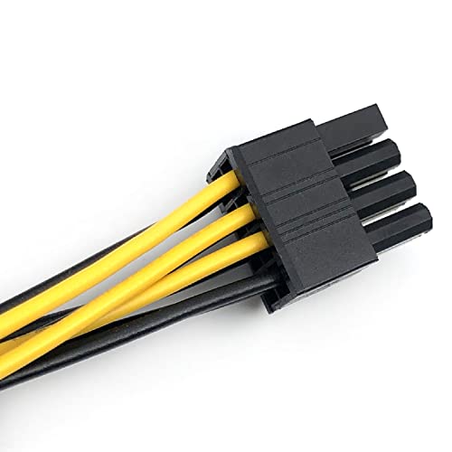 FainWan 5Pack 6 Pin Male to 8 Pin Male PCIe Adapter Power Cable PCI Express Extension Cable 20CM (8 Inchs)