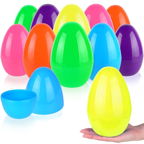Œufs De Pâques En Plastique - Lot De 35 - 8.2cm Remplissables Pour Chasse Aux Œufs - Multicolore