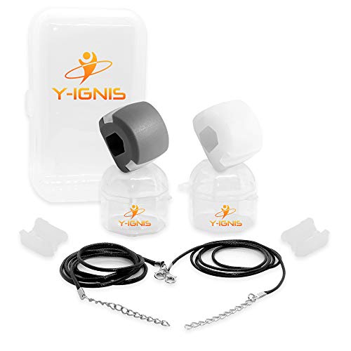 Y-Ignis Jawline Exerciser For Jaw And Face - A 2 Pack Jaw Strengthener For Face, Neck And Jaw Toning, Chisel Jaw Exerciser To Reduce Cravings And Stress, Jaw Line Exercise Device For Men And Women