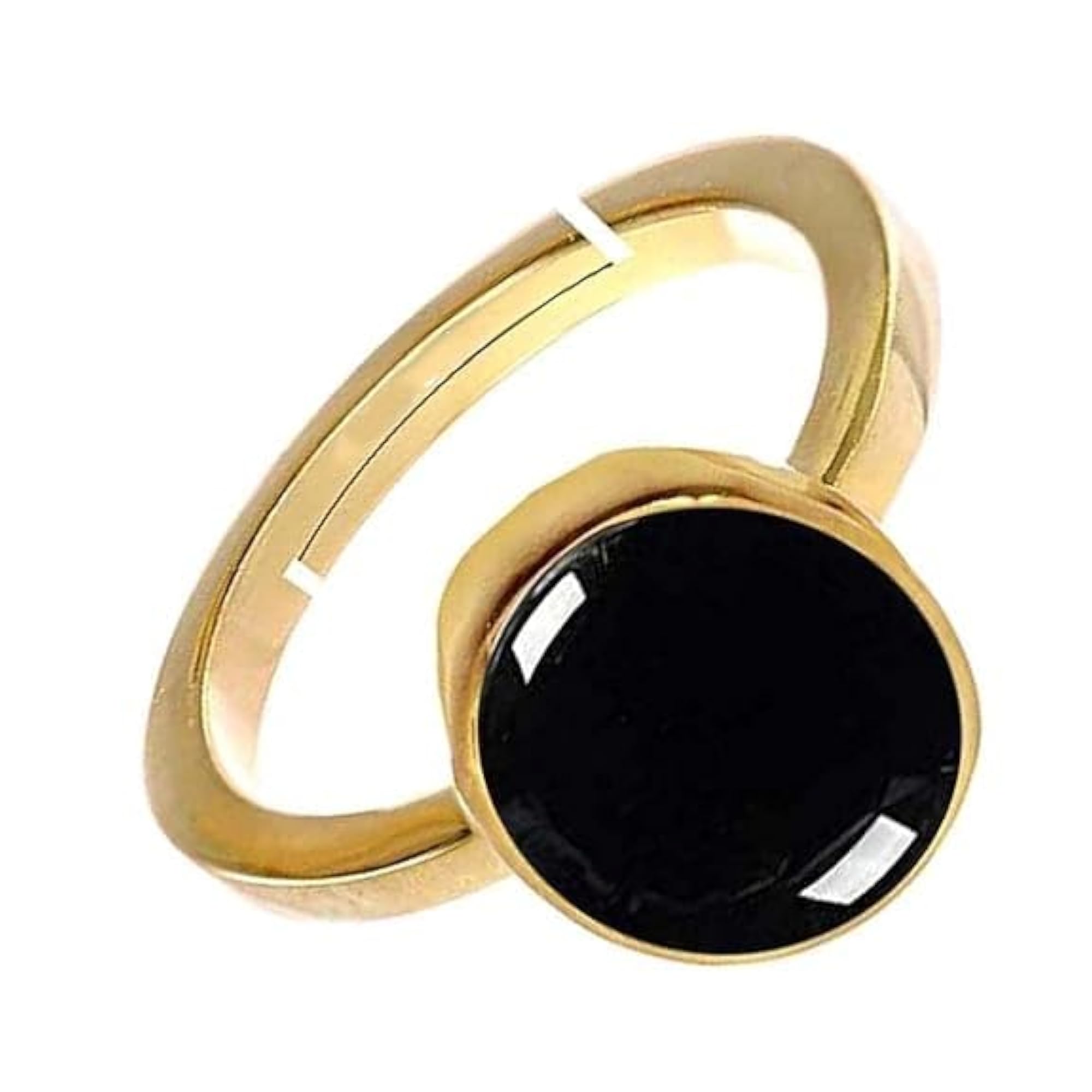 9.25 Ratti Black Hakik Adjustable Ring, Certified