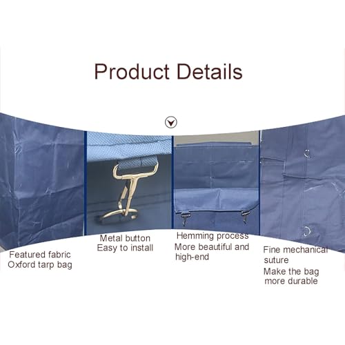 Bolsas de almacenamiento extraíbles de tela Oxford impermeable para carrito, para carrito de lavandería comercial rectangular/cesta de lavandería rodante, para lavandería, hotel, coche de