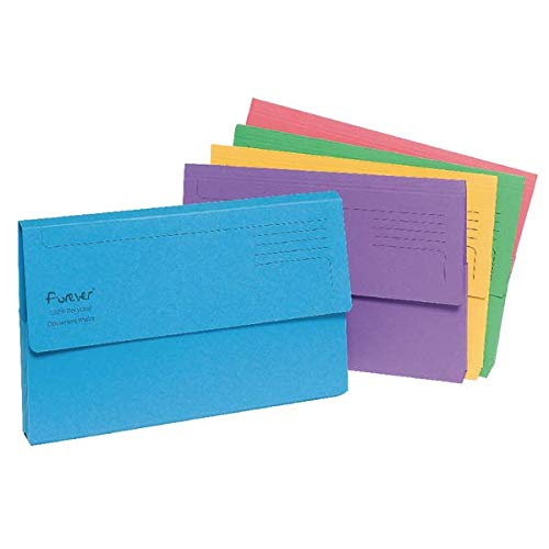 Image of Exacompta Forever Document Wallet Manilla Foolscap Assorted (Pack of 25) 211/5000+ Free Finchley Pen