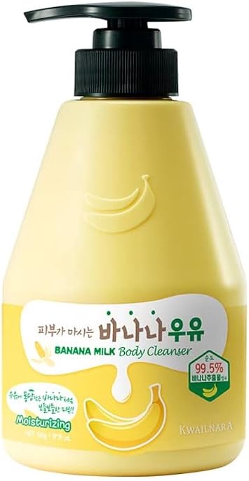 Kwailnara Banana Milk Body Cleanser Nourishing and cleansing body milk for all skin types 560g 1 bottle supplied