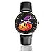 Calabaza con Capucha de Halloween Ghots Relojes Fasion Reloj con Correa de Cuero Negro