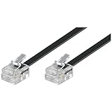Länge: 3m Wentronic Modular-Kabel (2x RJ11 Stecker, 4-polig, belegt) schwarz 3m (3 Stück)