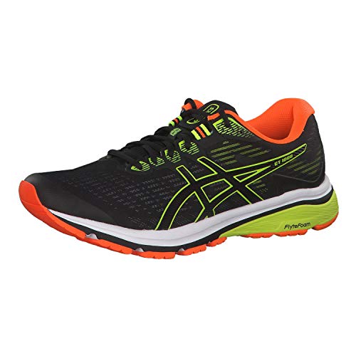 Asics Gt-1000 8, Zapatillas De Running Hombre, Negro Black Safety Yellow 003 , 40 Eu