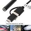 Endoscope Camera with Light, Mini USB Snake Borescope Camera, 6 Adjustable LED Lights, Micro USB and Type C, for Android Phone and Computer