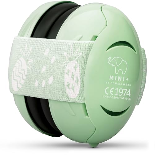 Schallwerk ® Mini+ (Matcha Green) - Ohrenschützer für Kleinkinder - Hochwertige Lärmschutz Kopfhörer Kinder - Gehörschutz Kinder, Gehörschutz Baby, Ohrenschützer Baby Kopfhörer Lärmschutz