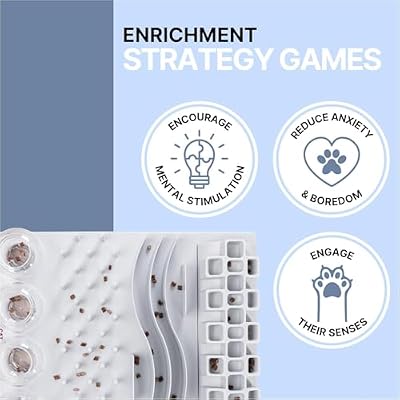 TRIXIE Fun Board Strategy Game for Cats, Puzzle Toy, Treat Dispenser, Interactive Play, Mental Stimulation