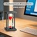 Sand Timer 15 Minute, Wooden Stand Hourglass Sand Clock 15 Min, Antiguo Reloj De Arena, Large Unique Hour Glass Sandglass for Home Desk Office (Red)