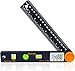Produktbild Rainyb Digitaler Winkelmesser, 17,8 cm, 0360 Grad, LED, digitaler Winkelmesser mit horizontalen vertikalen Wasserwaagen und Lineal, genaue Werkzeuge für Tischler, Holzarbeiter, Handwerker