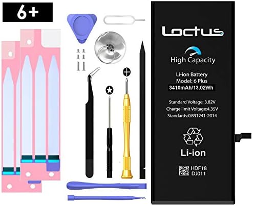 High-Capacity 3410mAh Battery for iPhone 6 Plus with Complete Replacement Tool Kit, Adhesive Tape and Instructions Included 24 Months Warranty