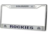 Rico Industries MLB Colorado Rockies Chrome License Plate Frame