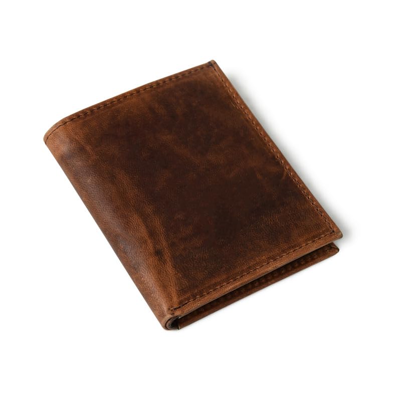 Men's Wild West Windfall Fulll Grain Leather Bifold Stylish RFID Blocking Long Wallet with Multiple Card slots, ID holder and Cash Compartment3