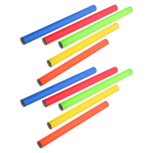 FOMIYES - FOMIYES Lot de 10 Bâtons de Relais Colorés Antidérapants pour Athlétisme, Poignées en Mousse Ergonomiques, Taille Standard, Équipement Scolaire et Compétitions de Course en Plein Air