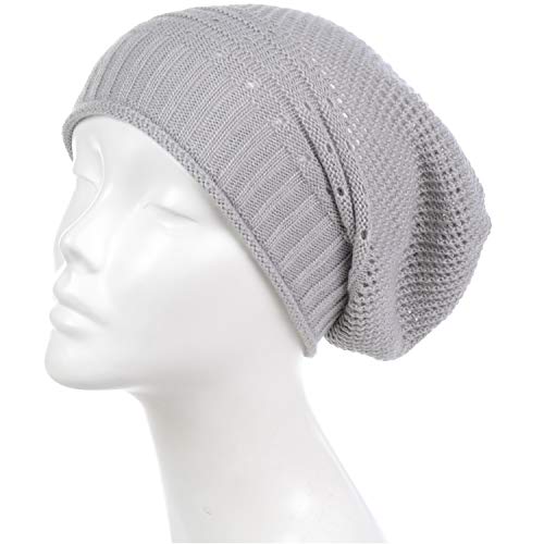 Byos Women's Airy Cool Lightweight Cutout Long Slouchy Crochet Knit Beanie Hat #TOP3