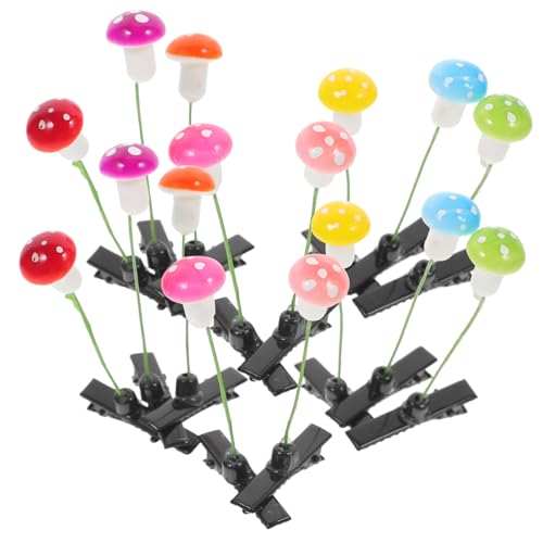 NIYANGLE 30pièces Clips De Cheveux Champignon Pour Accessoires Amusants Et Colorés Pour Coiffures Filles Et Cosplay