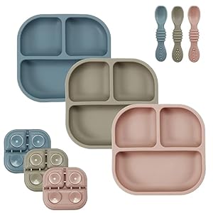 PandaEar Suction Plates for Baby, 3...
