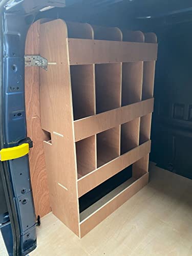 Image of Flat Packed Van Shelving Racking to fit Ford Transit Custom Crew Cab SWB Plywood System Storage UK