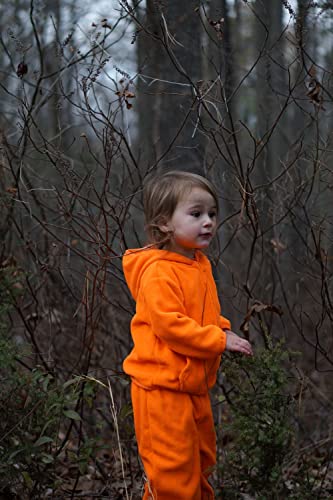 TrailCrest by Treel Infant - Toddler Safety Blaze Orange Full Zip Hoodie Sweatshirt Fleece Jacket & Pants Set4