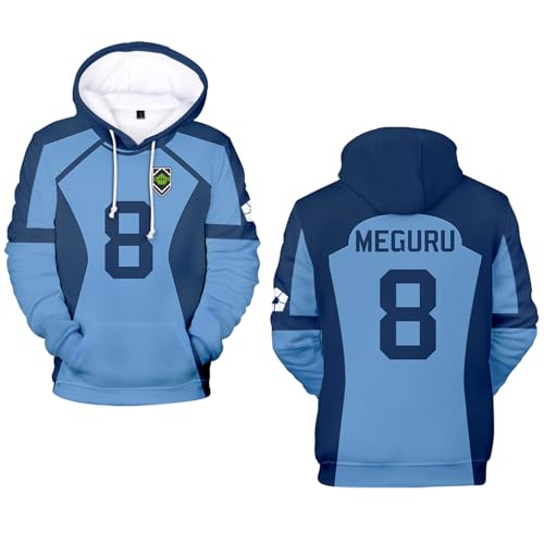 WJHYWDH Anime Blue Lock Yoichi Isagi Cosplay Hoodies Merch Casual Hooded Sweatshirt Unisex Clothing