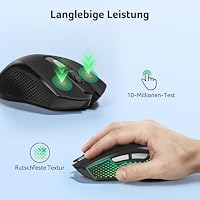 Acer Maus Kabellos 4000 DPI, Wireless Mouse 2,4Ghz mit 5 Einstellbare DPI, Batteriebetriebene Funkmaus, USB-A Computermaus für Laptop, PC, Chrombook-Schwarz – Ansicht 4