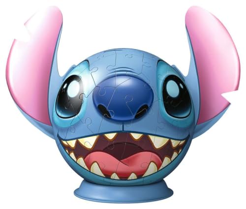 Ravensburger - Puzzle 3D Disney: Stitch Con Le Orecchie | Puzzle 3D Bambini 6 Anni O Più | Regalo Stitch Bambina E Bambino 77 Pezzi | Giochi Bambini 6 Anni Con Le Orecchie - 4