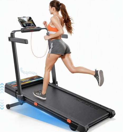 laufband für Zuhause mit Neigung, 6 IN 1 Walking Pad mit 0~15% Automatischer Steigung, 3.0HP Klappbar Laufband für Zuhause & Büro mit Lautsprecher,Bis 136kg Belastbar