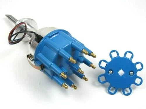 Compatible with Chrysler 440 Pro Billet Race Aluminum Distributor Blue Cap D33166BU