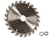 Produktbild Kreissägeblatt Hartmetall 185 x 30 mm 24 Zähne + 2 Reduzierringe 20mm, 16 mm