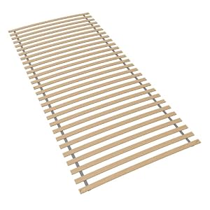 Sleepneo Rollrost 100x200, fertig montiert und gerollt, 28 Latten, Blauer Engel Zertifiziert, Lattenrost 100 x 200 cm aus Buchenholz, Traglast 130kg