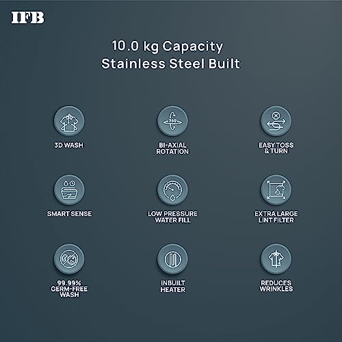 IFB 10.0 Kg 5 Star Top Load Washing Machine Aqua Conserve (TL-SIBS 10.0KG AQUA, Inox, Power Dual Steam, Inbuilt Heater) view 2