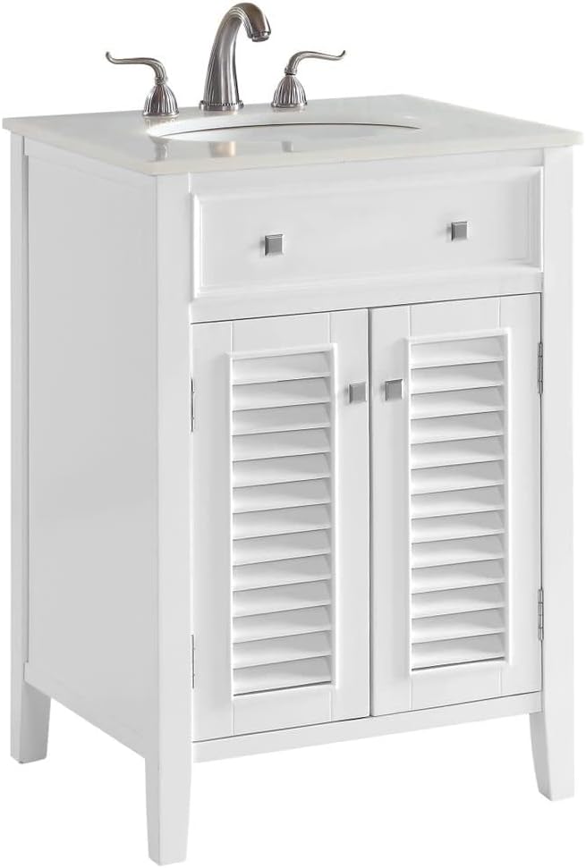 Elegant Decor 24 in. Single Bathroom Vanity Set in White