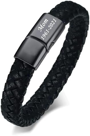 Bracelet Urne En Cuir Pour Cendres - Imprimé Patte, Fermoir Acier - Souvenir Personnalisable Pour Femme/homme - Bijou Commémoratif