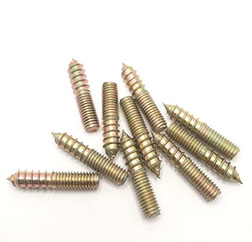 Image of Hanger Bolt M8x40 Double Headed Bolt Self-Tapping Screw for Furniture 10Pcs