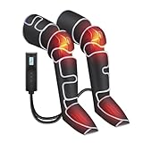 COMFIER Beinmassagegerät für Durchblutung und Schmerzlinderung, Beinbandagen, Massagestiefel mit Wärme und Kompression, 3 Wärme, 3 Modi, 3 Intensitäten, volle Fuß- und Wadenmassage, Geschenke für