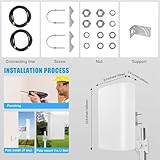 Maswell 4G 5G Directional 2X2 MIMO Antenna Outdoor, High Gain 10dBi, 700-3800MHz Cellular Signal Enhancer with 10km Range, SMA-Male LMR240 Equivalent Cables & TS9/RP-SMA - Image 5