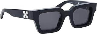OFF-WHITE Black Acetate Square Sunglasses with Grey Lenses, OERI008 1007, VIRGIL Model Price In India