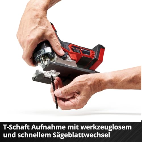 Einhell Professional Akku-Stichsäge TP-JST 18/135 Li BL Power X-Change (18 V, 135 mm Schnitttiefe in Holz, 26 mm Hubhöhe, Brushless, T-Style-Griff, 3x Sägeblatt, ohne Akku)