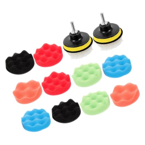 HAWILLOSCH 2 Juegos De Kit De Pulido De Coche, Accesorio De Pulido, Almohadillas De Esponja Para Pulir, Kit De Abrillantado Para Coche, Encerado Y Detalles