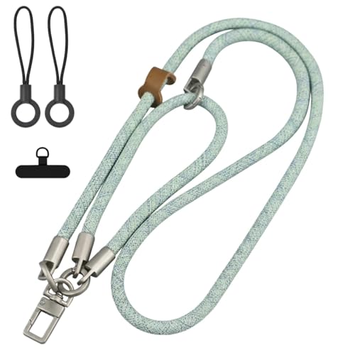 Jiaureshiby スマホストラップ 首掛け 手首 セット 携帯ストラップ 軽量 ショルダーストラップ 斜めがけ 肩掛け 落下防止 両手解放 スマートフォン iPhone/Android 全機種対応 スマホ用 (ブルー)