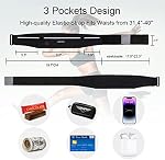 Slim Running Belt for Phone 6.8'', Ultra Light Running Belts for Women/Men, Zipper Water Resistant Running Waist Pack, Reflective Running Fanny Pack with 3 Separate Pouch