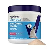 VETNIQUE Labs Glandex Feline Anal Gland Fiber Supplement Powder for Cats with Digestive Enzyme, Probiotics and Pumpkin, Vet Recommended for Healthy Bowels - Tuna Flavored 4.0 oz, Scoop Included