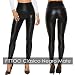 FITTOO PU Leggings Cuero Imitación Pantalón Elásticos Cintura Alta Push Up para...
