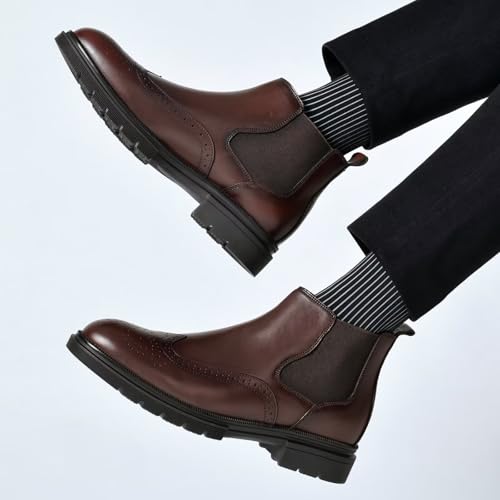 Image of Arkbird Men's Dress Boots Genuine Leather Ankle Boot for Men Classic Casual Oxford Style Footwear