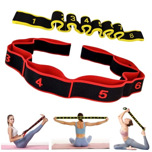 2 PCS Stretch Bands for Exercise - Fitness Resistance Band for Stretching and Yoga, Adjustable Gymnastics Equipment, Resistance Stretch Straps for Yoga Pilates Exercise Gym